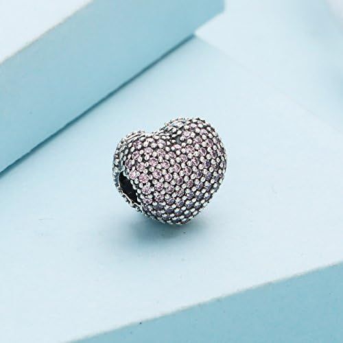  Pandora 791427PCZ Clip Pave Heart Pink