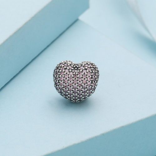  Pandora 791427PCZ Clip Pave Heart Pink