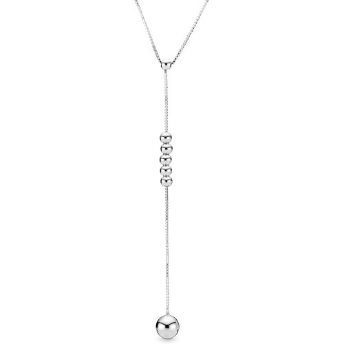  Pandora 397750-70 Womens Y-Necklace Metal Bead Cord Sterling Silver