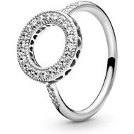 Pandora Womens Ring Infinity Hearts 191039CZ, Silver, Silver