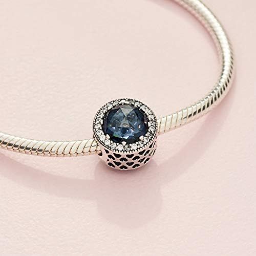  Pandora Midnight Blue Radiation Wreath of Hearts Charm