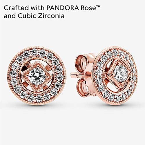  Pandora 280721CZ Womens Stud Earrings Gold-Plated Zirconia