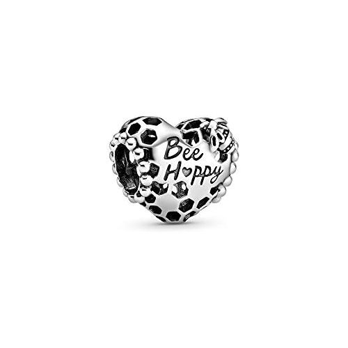  Pandora Bee Happy Honeycomb Heart Charm