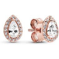 Pandora 286252CZ Womens Stud Earrings Gold-Plated Zirconia