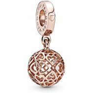 Pandora Moments Harmonious Hearts Womens Charm Pendant Pandora Rose 25 mm