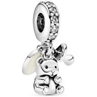 Pandora Moments Baby Teddy Bear Charm Pendant Sterling Silver Cubic Zirconia Enamel 792100CZ