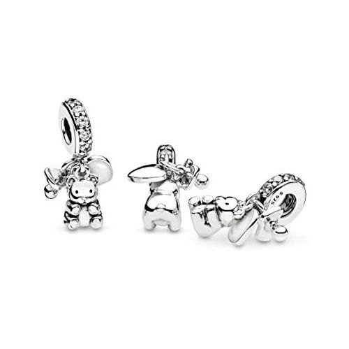  Pandora Moments Baby Teddy Bear Charm Pendant Sterling Silver Cubic Zirconia Enamel 792100CZ