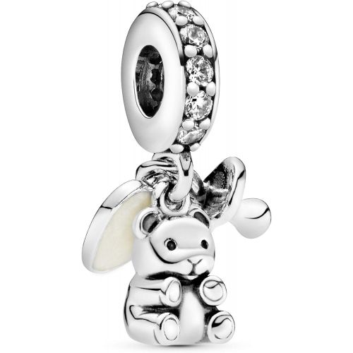  Pandora Moments Baby Teddy Bear Charm Pendant Sterling Silver Cubic Zirconia Enamel 792100CZ