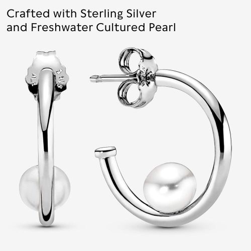  Pandora Womens Creole Earrings 925 Sterling Silver 297528P