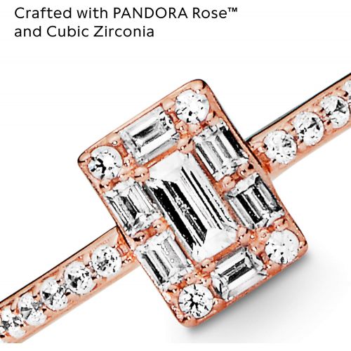  Pandora Rose 187541CZ Womens Ring Luminous Ice, Gold Plated, Gold
