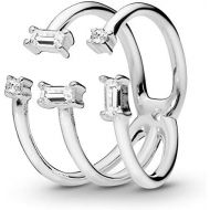 Pandora Womens Ring Shards of Sparkle 197527CZ, Silver, Silver