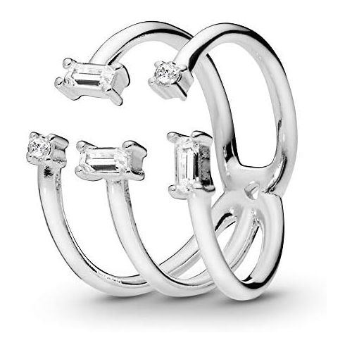  Pandora Womens Ring Shards of Sparkle 197527CZ, Silver, Silver