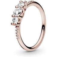 Pandora Rose Womens Ring Sparkling Elegance 186242CZ, Silver, Pink/pink