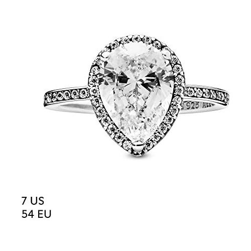  Pandora 196251CZ Womens Ring Radiant Drops, Silver