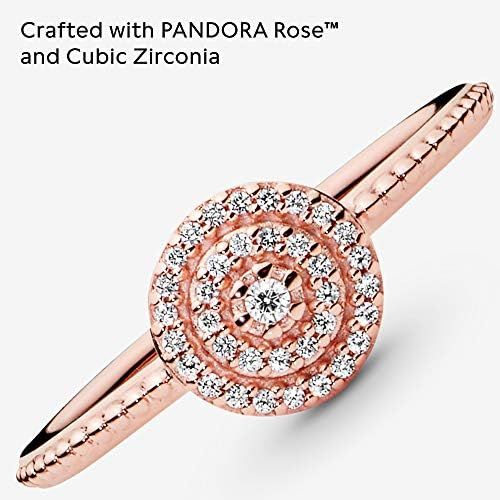  Pandora Rose 180986CZ Ring Zirconia, Vermeil, Gold