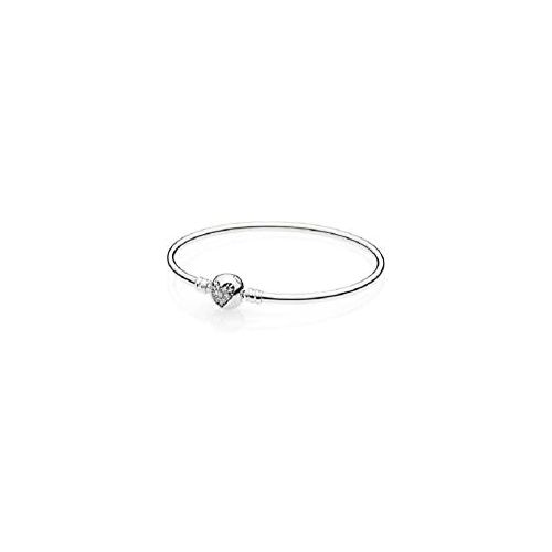  Pandora Womens Bracelet Winter Heart 596404CZ, Silver