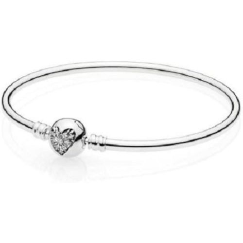  Pandora Womens Bracelet Winter Heart 596404CZ, Silver