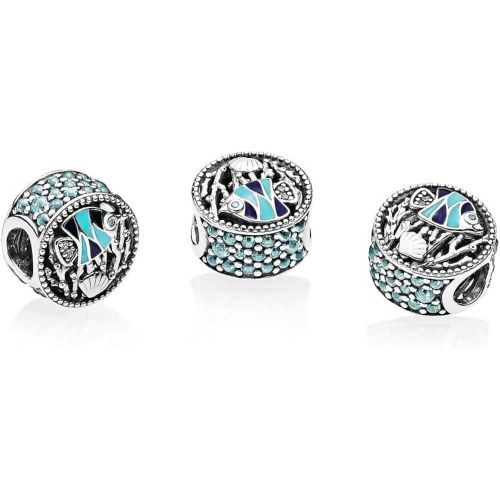  Pandora Bead Under The Sea the World is Full of Colour Fish Sterling Silver 792075ENMX