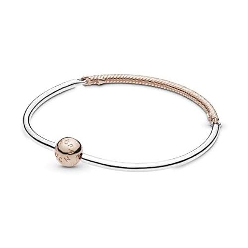  Pandora Moments Bangle Silver / Rose 588143, Gold Plated