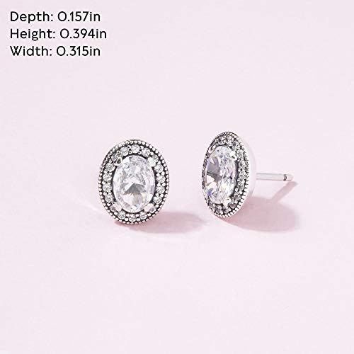  Pandora 296247CZ Womens Stud Earrings Zirconia