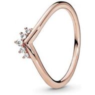 Pandora Rose 188282CZ Ring for Women Tiara Wishbone, Vermeil, Gold