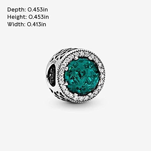  Pandora 791725NSG Green Starburst of Hearts Charm