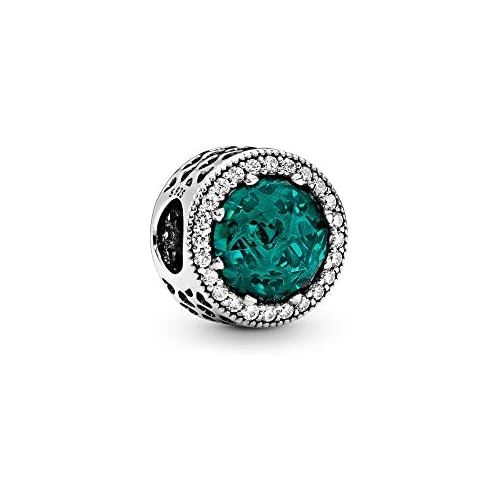  Pandora 791725NSG Green Starburst of Hearts Charm