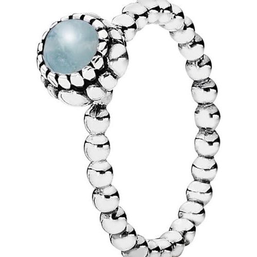  Pandora 190854AQ-54 Aquamarine Sterling Silver 925 Ring