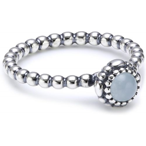  Pandora 190854AQ-54 Aquamarine Sterling Silver 925 Ring