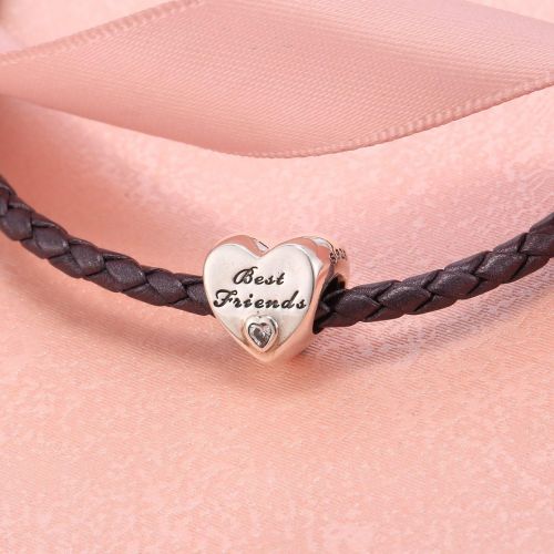  Pandora 791727CZ Charm Best Friends Heart