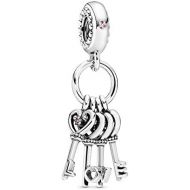 Pandora 797654NPMMX Womens Bead Charms 925 Sterling Silver Crystal