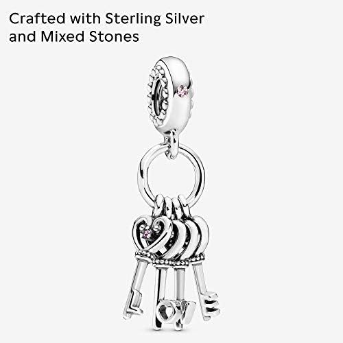  Pandora 797654NPMMX Womens Bead Charms 925 Sterling Silver Crystal