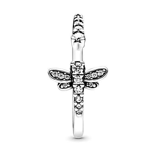  Pandora Womens Ring Silver Sparkling Dragonfly 198806C01, Sterling Silver, Silver