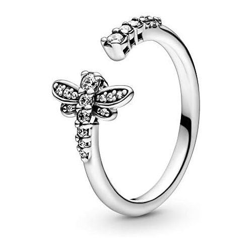  Pandora Womens Ring Silver Sparkling Dragonfly 198806C01, Sterling Silver, Silver