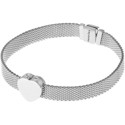  Pandora Reflections 75333 Womens Bracelet with Heart Clip Silver, Sterling Silver, Silver