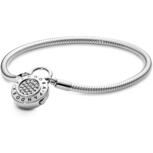  Pandora 597092CZ Moments Smooth Bracelet, Silver