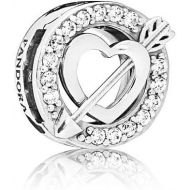 Pandora 797793CZ Reflexions Charm Clip Asymmetrical Heart and Arrow
