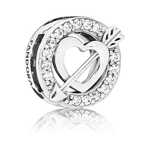  Pandora 797793CZ Reflexions Charm Clip Asymmetrical Heart and Arrow