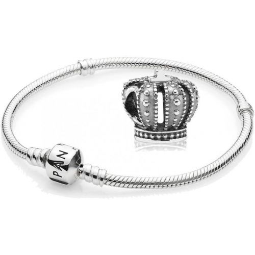  Pandora 590702HV-19 and 790930 Bracelet Starter Set Silver Charm Crown Item No. 590702HV-19 and 790930 from the Autumn Collection 2012