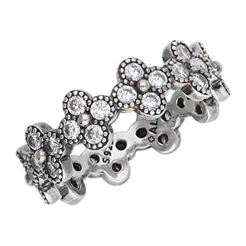  Pandora Womens Ring Oriental Flower 191000CZ, Sterling Silver, Silver