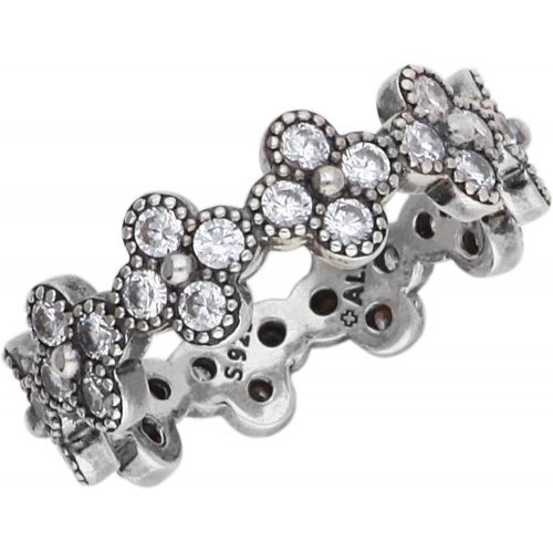  Pandora Womens Ring Oriental Flower 191000CZ, Sterling Silver, Silver