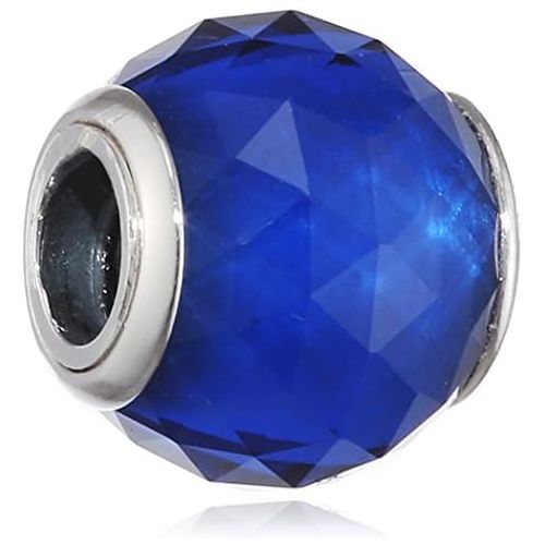  Pandora Damen-Bead Dunkelblaue Petite Facetten 925 Silber Kristall blau - 791722NCB