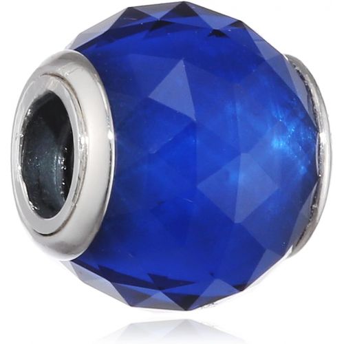  Pandora Damen-Bead Dunkelblaue Petite Facetten 925 Silber Kristall blau - 791722NCB