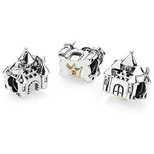  Pandora Silber Charm Schloss und Krone 791133PCZ