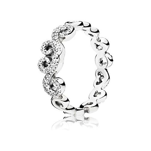  Pandora Womens Ring Heart Swirl 197117CZ