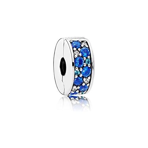  Pandora 791817NSBMX Clip Blue Pave Shine