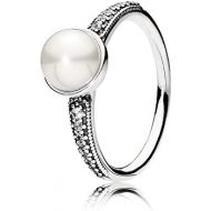 Pandora Womens Ring with Fresh Water Pearls, timeless beauty, Silver, Silver