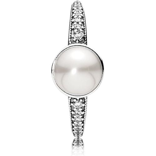  Pandora Womens Ring with Fresh Water Pearls, timeless beauty, Silver, Silver