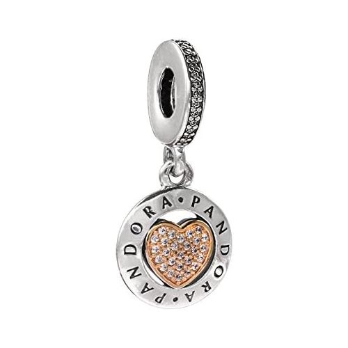  Pandora 792082CZ Logo Heart Charm Pendant