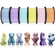 3D Printer Filament Bundle 1.75mm Matte or Silk PLA Filament Multicolor 3D Printing Material for Holiday Crafting Decorations (Macaron Color,1.5 kg)
